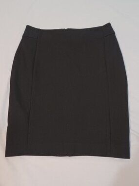 LOFT Black Pencil Skirt Womens Size 4 Career Office Stretch Classic Knee Length